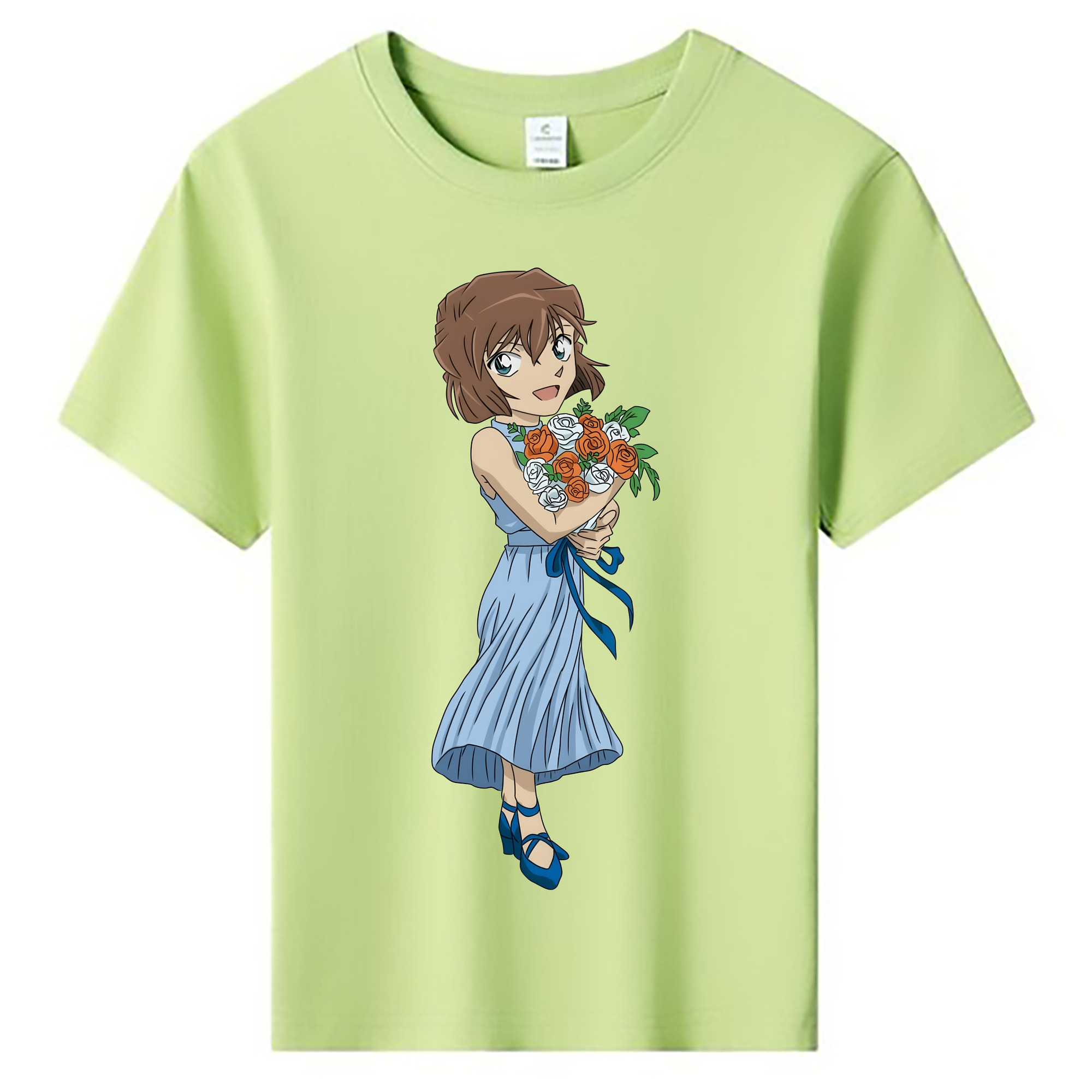 （画像用） 名探偵コナン 灰原 哀 はいばら あい Detective Conan Anita Hailey、Vi Graythorn Haibara Ai 綿100％キッズTシャツ（フロントプリント）